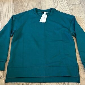 SPANX air essentials long sleeve crew emerald bay
